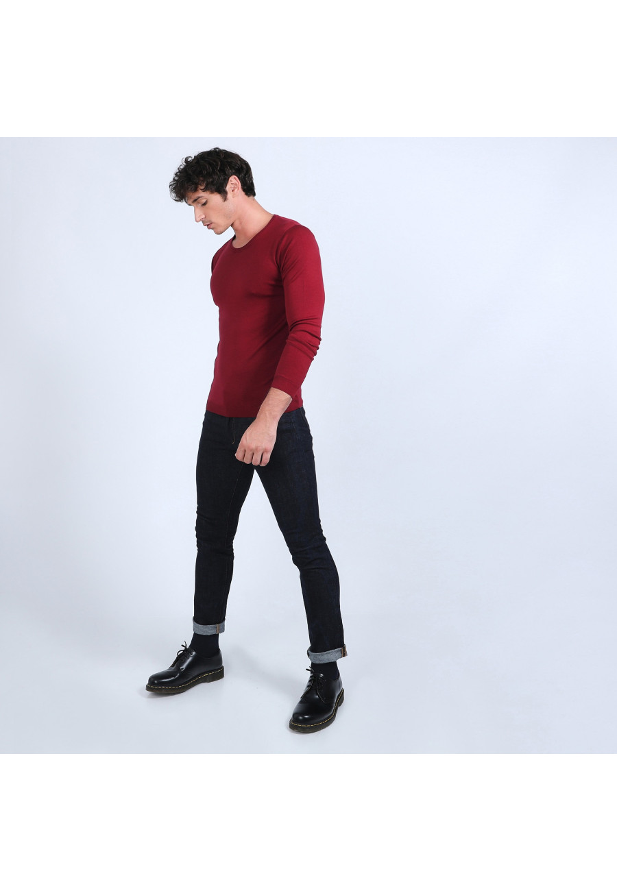 V-neck jumper in merino wool - Eddie