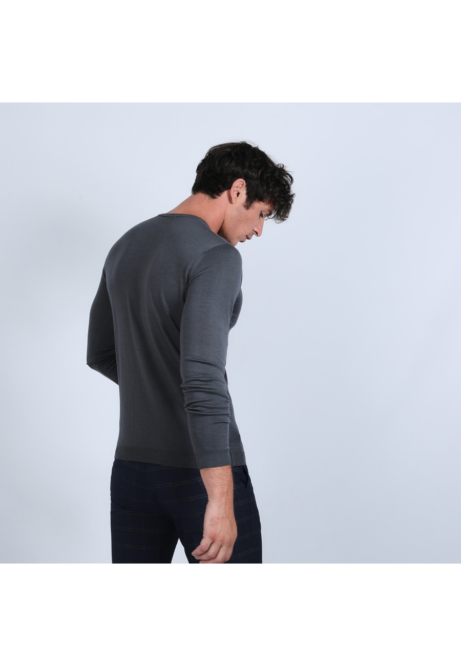 Pull col rond en laine mérinos - Eddie