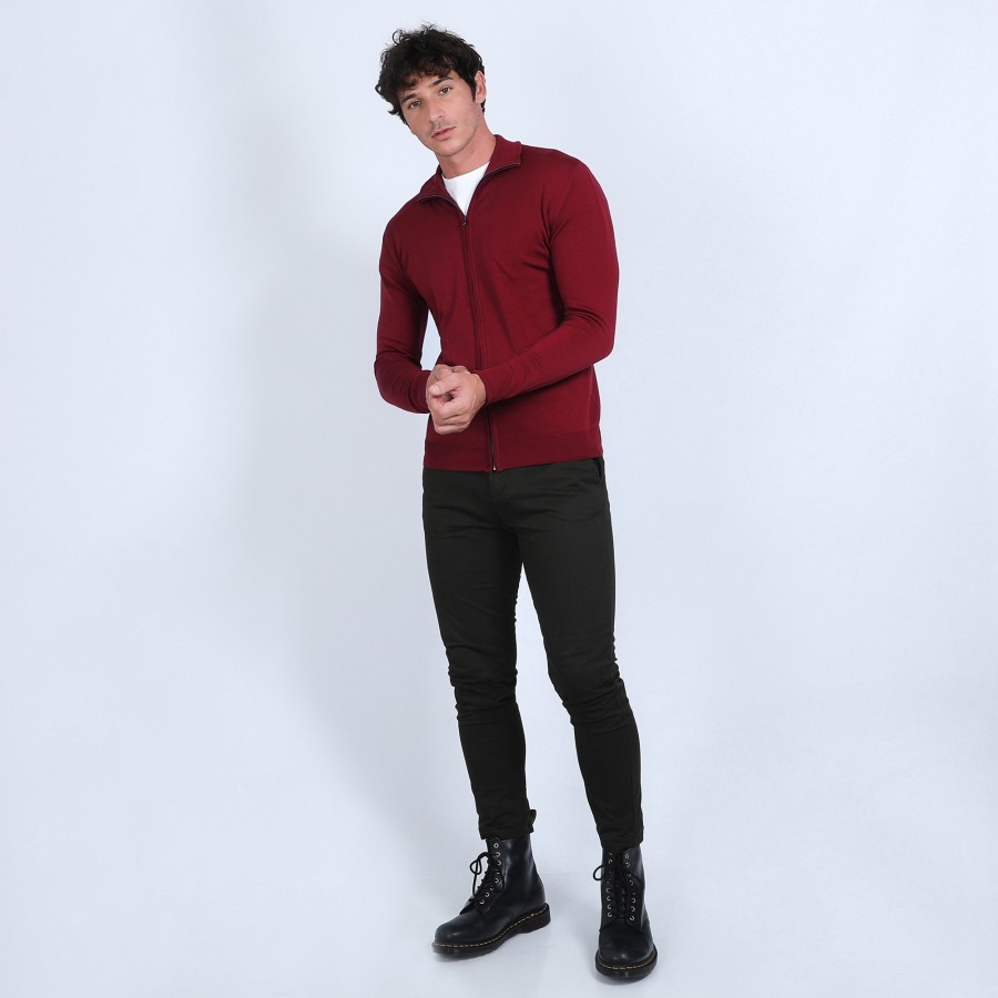 Gilet zippé en laine mérinos - Estian