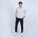 Pull col polo en laine mérinos - Beni 6612 gris clair - 11 gris clair