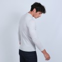 Pull col polo en laine mérinos - Beni 6612 gris clair - 11 gris clair
