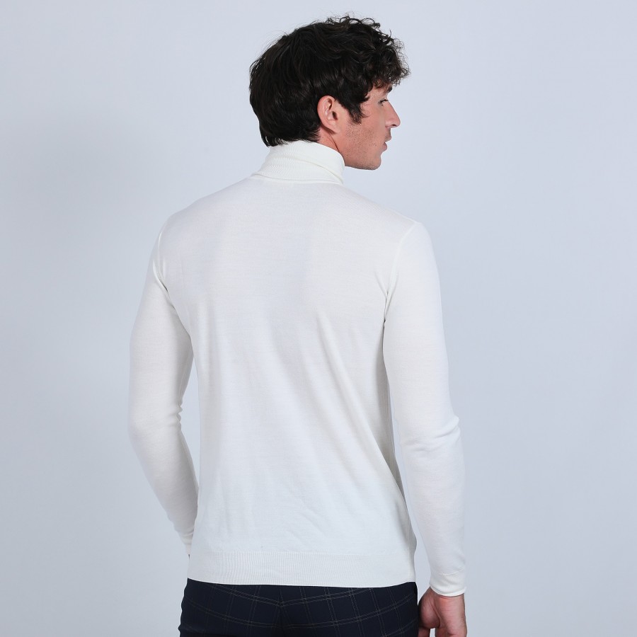 Pull col roulé en laine mérinos - Enzo