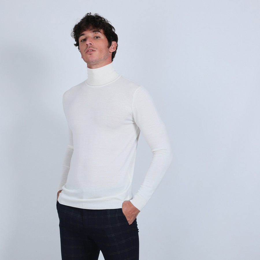 Pull col roulé en laine mérinos - Enzo