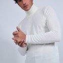 Pull col roulé en laine mérinos - Berry 6600 blanc - 02 Blanc