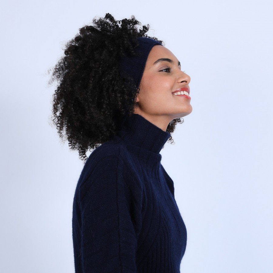Bandeau cache oreilles en laine & alpaga - Shira