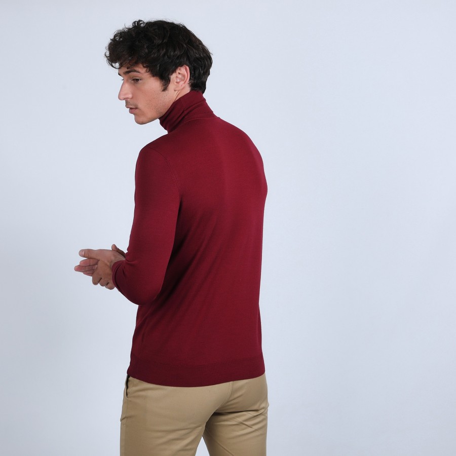 Pull col roulé en laine mérinos - Enzo