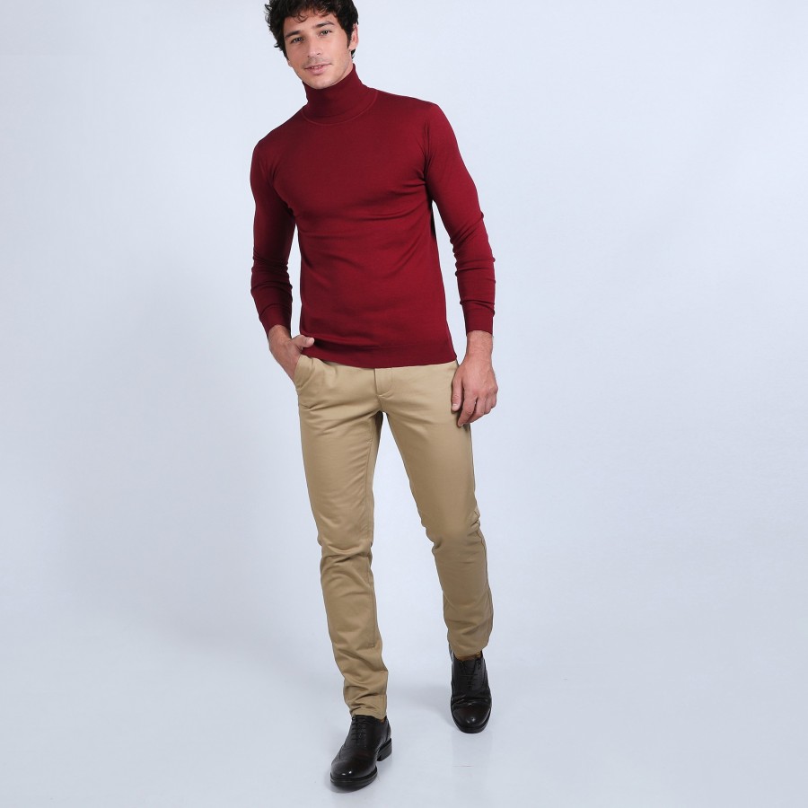 Pull col roulé en laine mérinos - Enzo