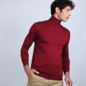 Pull col roulé en laine mérinos - Berry 6681 rouge - 51 bordeaux