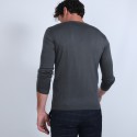 Gilet boutonné en laine mérinos - Brad 6611 gris anthracite - 10 gris foncé