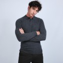 Pull col polo en cachemire - Billy 6611 gris anthracite - 10 gris foncé