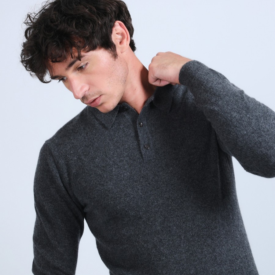 Pull col polo en cachemire - Emerson