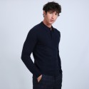 Pull col polo en cachemire - Billy 6640 marine - 05 bleu marine