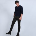 Pull col rond en cachemire - Benoit 6640 marine - 05 bleu marine