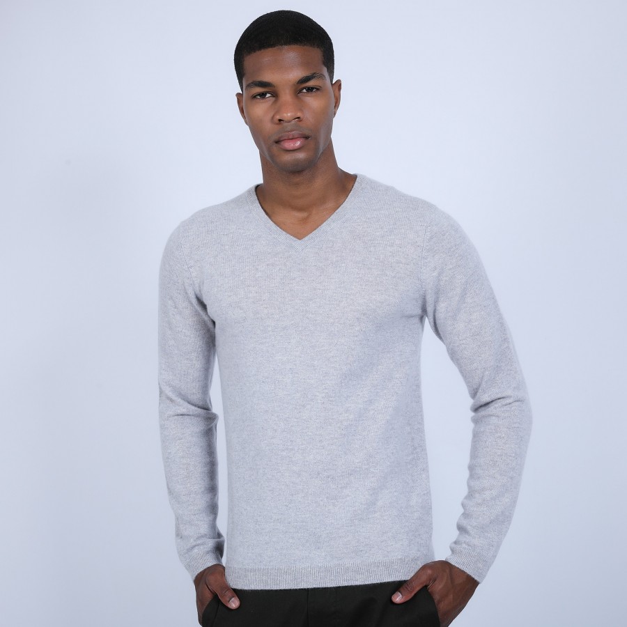 V-neck jumper in cashmere - Evann