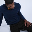 Pull col V en cachemire - Benjamin 6641 crique - 03 bleu foncé