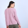Pull col rond boutons arrière - Becky 6683 buvard - 25 Rose moyen