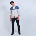 Gilet bicolore en laine mérinos - Retine