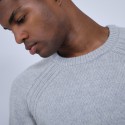 Pull col rond en laine et alpaga - Ring 6612 gris clair - 11 gris clair