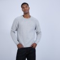 Pull col rond en laine et alpaga - Ring 6612 gris clair - 11 gris clair