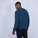 Pull col rond en laine et alpaga - Ring 6641 crique - 84 bleu pétrole
