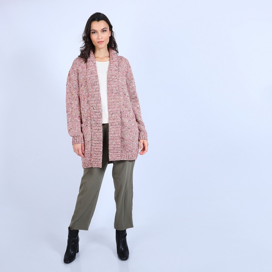 Long marled wool cardigan - Précieux