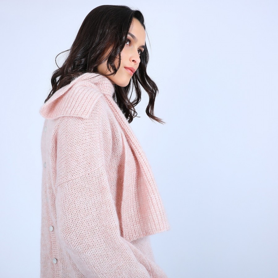 Echarpe avec trou en mohair - Shade 6683 buvard - 85 Nude