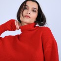Pull manches extra longues Solange 6681 rouge - 52 Rouge