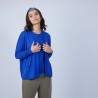 Pull col rond en laine mérinos - Berenice 6644 iris - 48 bleu roi