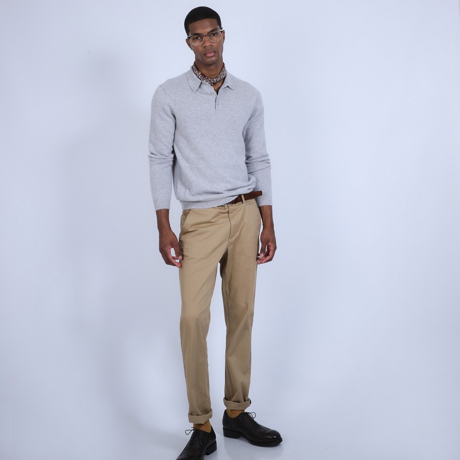 Pull col polo en cachemire - Emerson