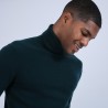 Pull col roulé en cachemire - Bruno 6642 emeraude - 21 Vert foncé