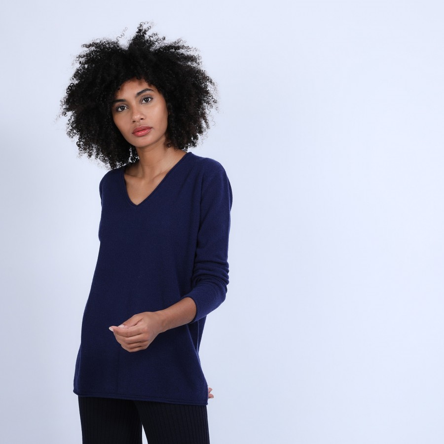Pull col V en cachemire - Olgae