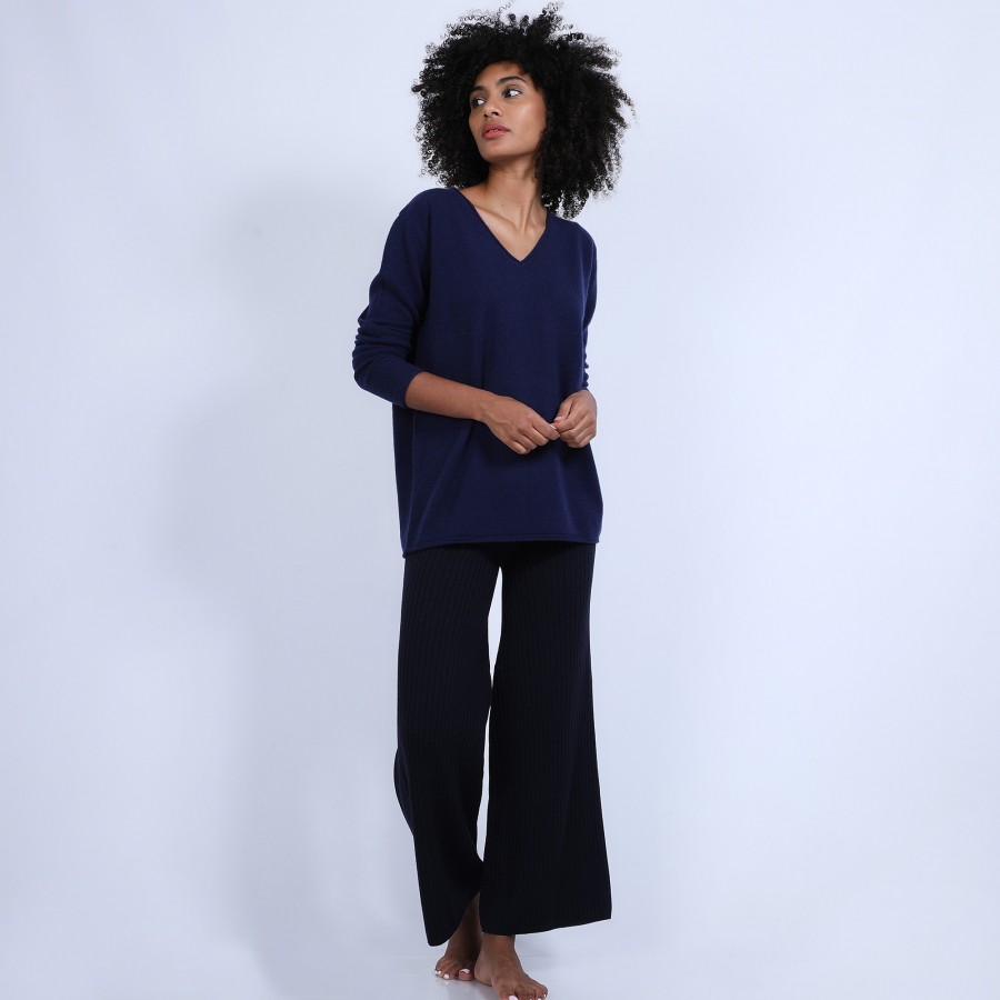 Pull col V en cachemire - Olgae