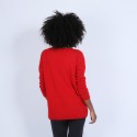 Pull col V en cachemire - Olga 6680 ecarlate - 52 rouge