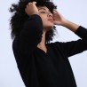 Pull col V en cachemire - Olga 6610 noir - 01 noir