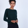 Pull col bateau en cachemire - Bal 6642 emeraude - 21 Vert foncé