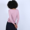 Pull col bateau en cachemire - Bal 6683 buvard - 25 Rose moyen
