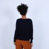 Pull ample avec poche - Balba 6640 marine - 05 Bleu marine