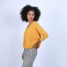 Pull ample avec poche - Balba 6660 cannelle - 89 Moutarde