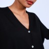 Gilet avec poches en laine mérinos - Bonte 6610 noir - 01 Noir