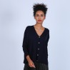 Gilet avec poches en laine mérinos - Bonte 6640 marine - 05 Bleu marine