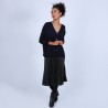Gilet avec poches en laine mérinos - Bonte 6640 marine - 05 Bleu marine