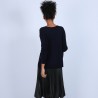 Gilet avec poches en laine mérinos - Bonte 6640 marine - 05 Bleu marine