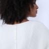 Pull col rond boutons arrière - Becky 6601 ecru - 82 Ecru