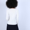 Pull col V en cachemire - Bijou 6601 ecru - 82 Ecru