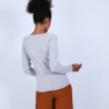Pull col V en cachemire - Bijou 6612 gris clair - 11 Gris clair