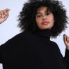 Pull large en cachemire col roulé - Bouda 6610 noir - 01 Noir