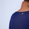 Pull col V oversize Hoani 6646 indigo - 75 Bleu nuit