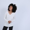 Pull col V oversize Hoani 6601 ecru - 82 Ecru