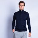 Gilet zippé en laine mérinos - Bastian 6640 Marine - 05 bleu marine