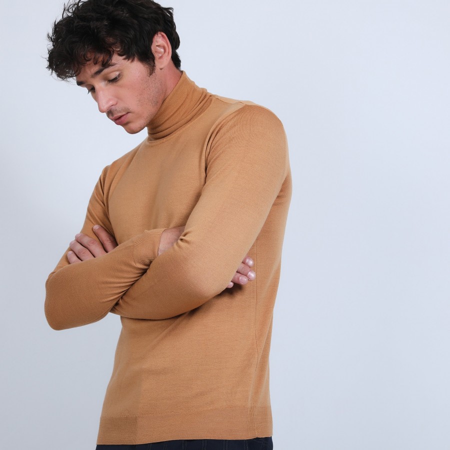 Pull col roulé en laine mérinos - Enzo